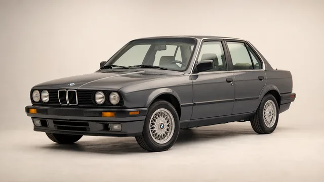 1989 BMW 3 Series sedan — front three-quarter view