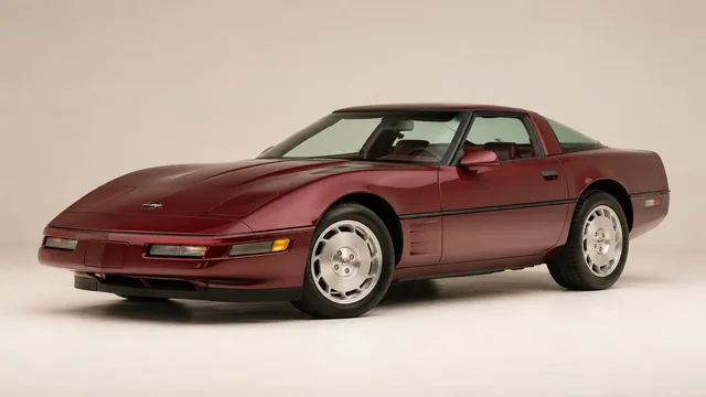 1992年式 Chevrolet Corvette クーペ — 斜め前からの外観
