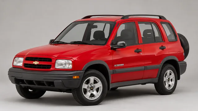 2001 Chevrolet Tracker four-door SUV — front three-quarter view