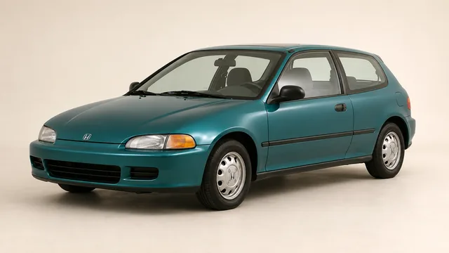 1992 Honda Civic hatchback — front three-quarter view