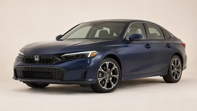 2026 Honda Civic sedan — front three-quarter view