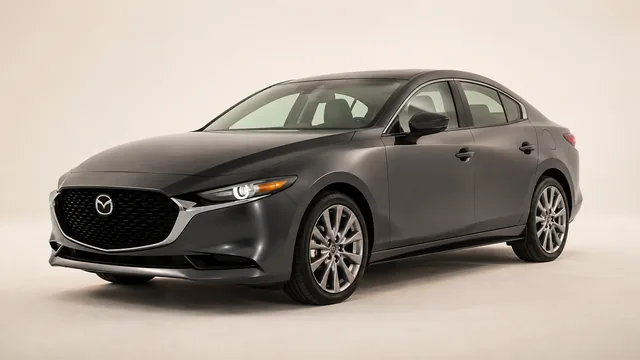 2026 Mazda3 sedan — front three-quarter view