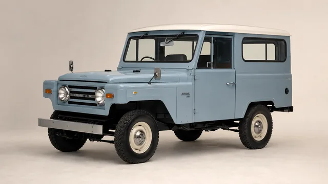 1968 Nissan Patrol KL60 hardtop — front three-quarter view