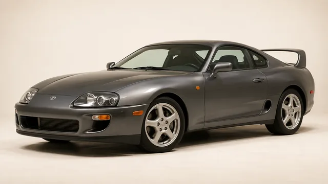 Toyota Supra cupé deportivo, 1993 — vista delantera de tres cuartos